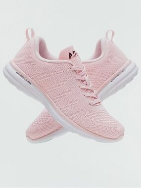 APL Pink White TechLoom Pro Athletic Propulsion Labs Lace Sneakers Shoes Sz 6 36